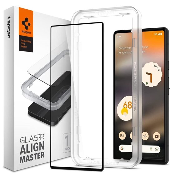 Spigen Tempered Glass Screen Protector designed for Pixel 6a Edge to Edge Protec - Picture 1 of 8